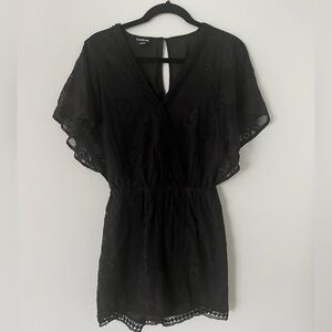 Bebe Black Lace Romper | Size M